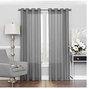 Set of 4 grey panel curtains